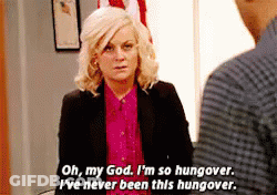 Hungover Woman Saying Oh My God GIF