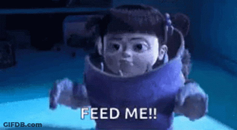 Hungry Boo Feed Me GIF