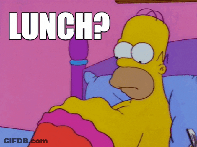 Hungry Homer Simpsons Funny Tummy Lunch Time GIF