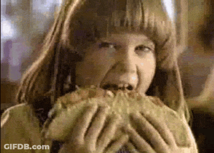 Hungry Kid Eating Taco GIF