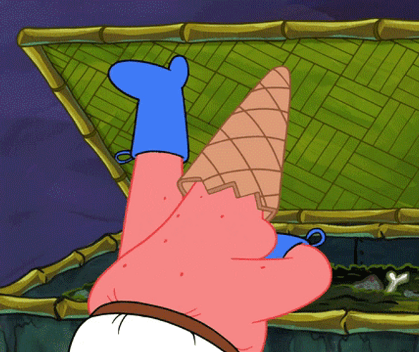 Hungry Patrick Star Found Donut GIF