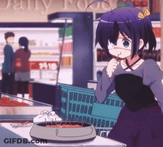 Hungry Rikka Takanashi GIF