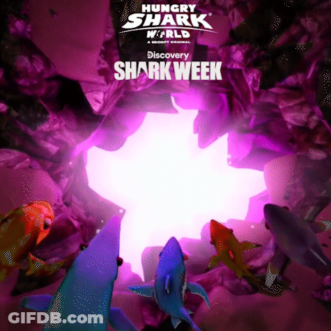 Hungry Shark World Discovery Shark Week Poster Sharks In Cave GIF