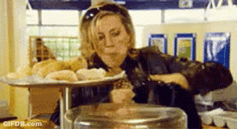 Hungry Stealing Woman GIF