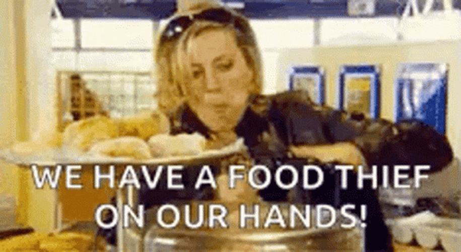 Hungry Thief Stealing Food GIF