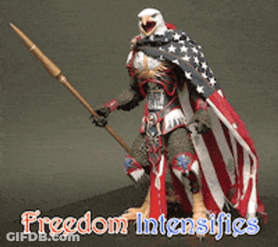 Hunk Eagle In Armor Merica Murica GIF