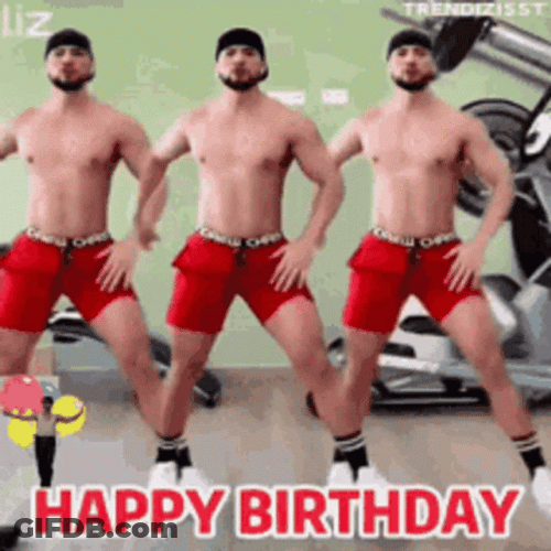 Hunk Guy Sexy Birthday Dance GIF