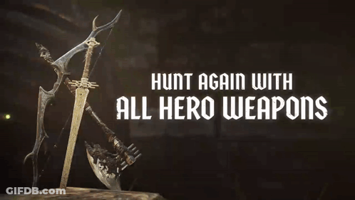 Hunt Again With Hero Weapons Poster GIF