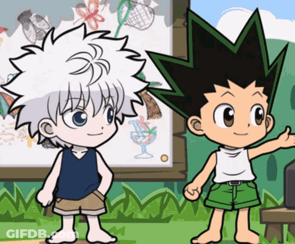 Hunter X Hunter Killua Gon Kiss GIF