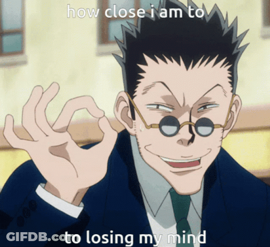 Hunter X Hunter Leorio Paradinight Losing My Mind GIF