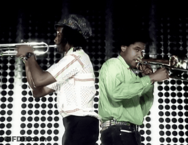 Hunters Brothers Playing Classic Bugle GIF