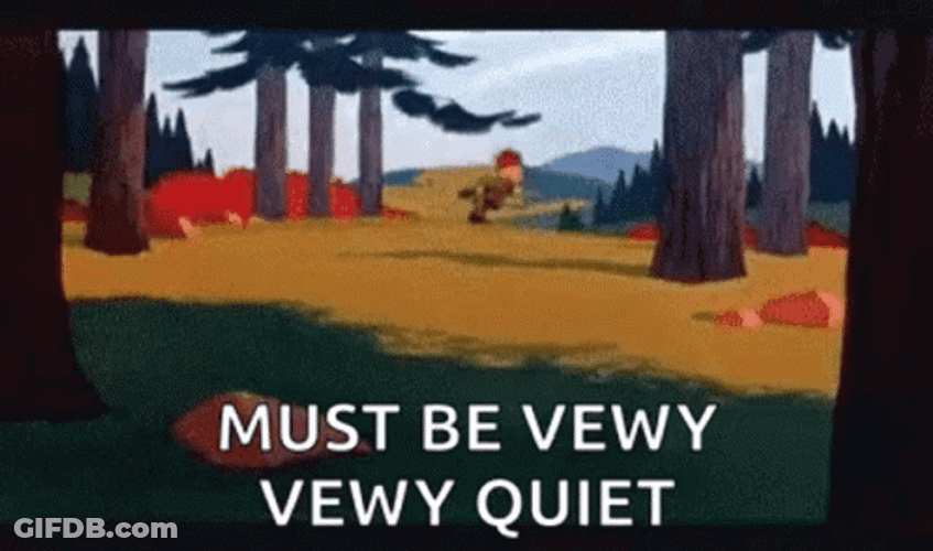 Hunting Elmer Fudd Must Be Very Quiet GIF