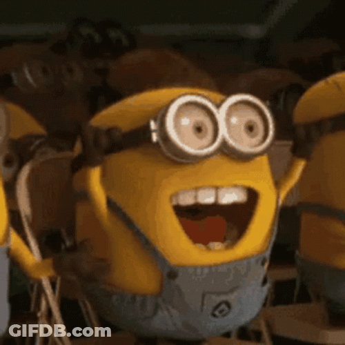 Hurray Cheering Minions Cute GIF