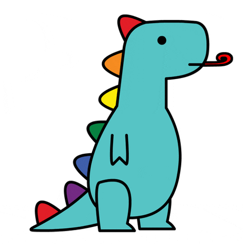 Hurray Cute Dinosaur Party GIF