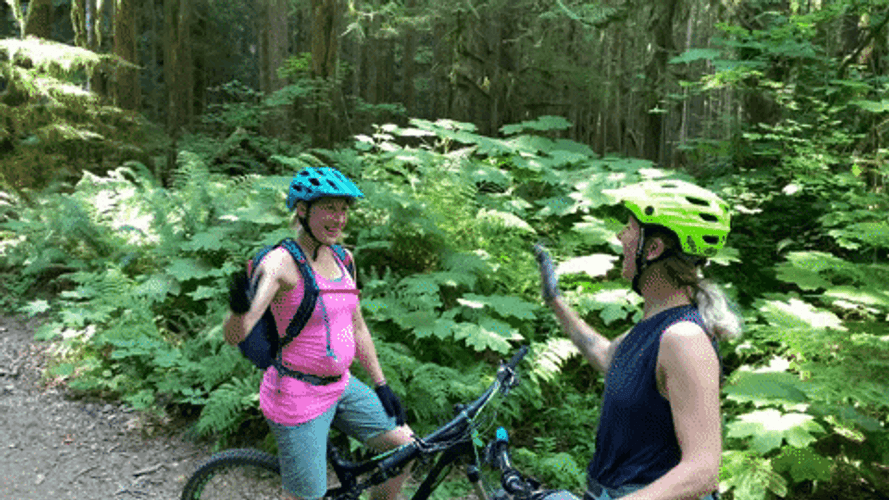 Hurray Cyclists High Five Yay GIF