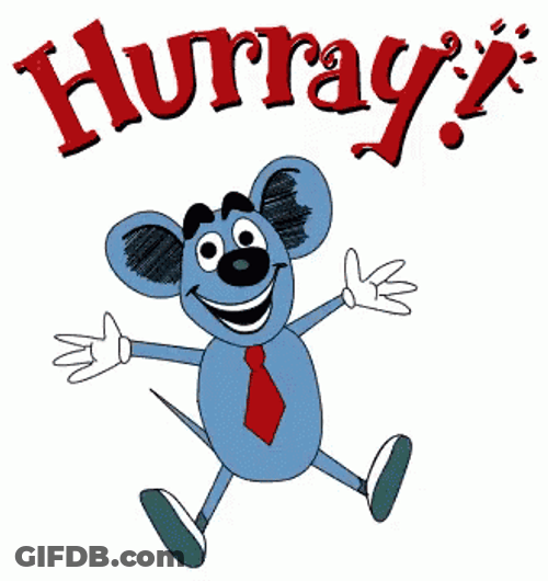 Hurray Happy Mouse Celebration GIF