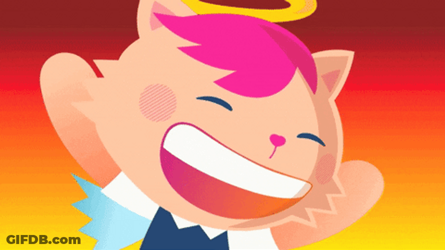 Hurray Happy Yay Cat Angel GIF
