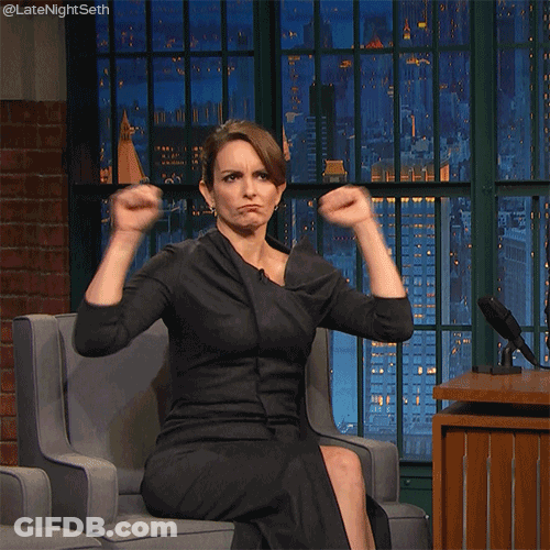 Hurray Tina Fey SNL Excited Dance GIF