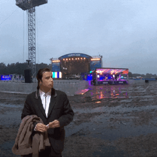 Hurricane Festival Confused Actor John Travolta GIF