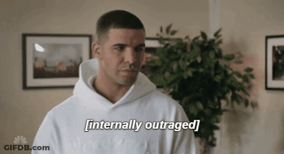 Hurt Outraged Reaction Drake GIF