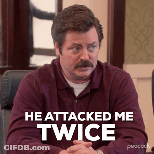 Hurt Ron Swanson He Attacked Me GIF