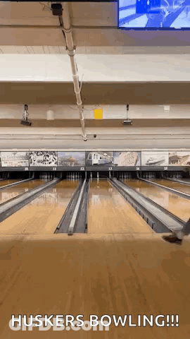 Huskers Bowling Alley GIF