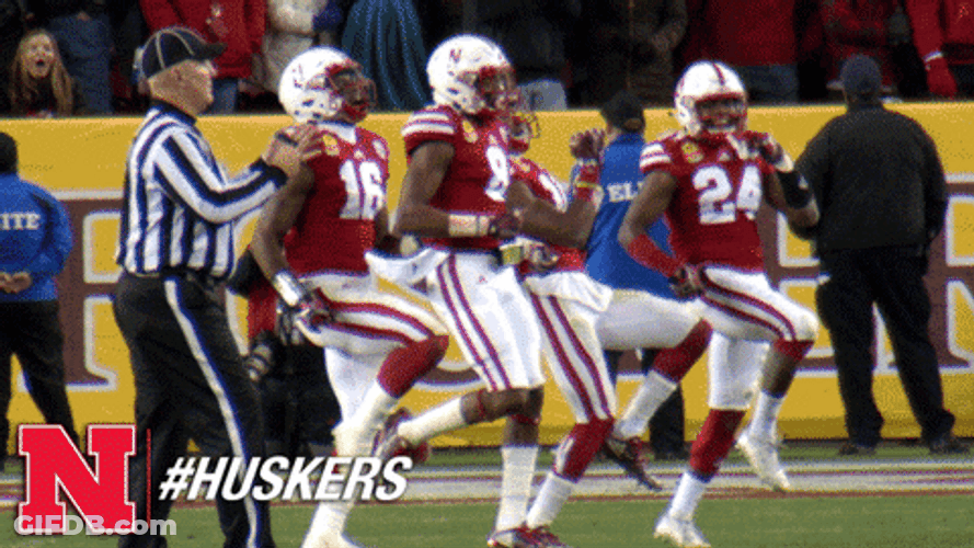 Huskers High Knee Running GIF