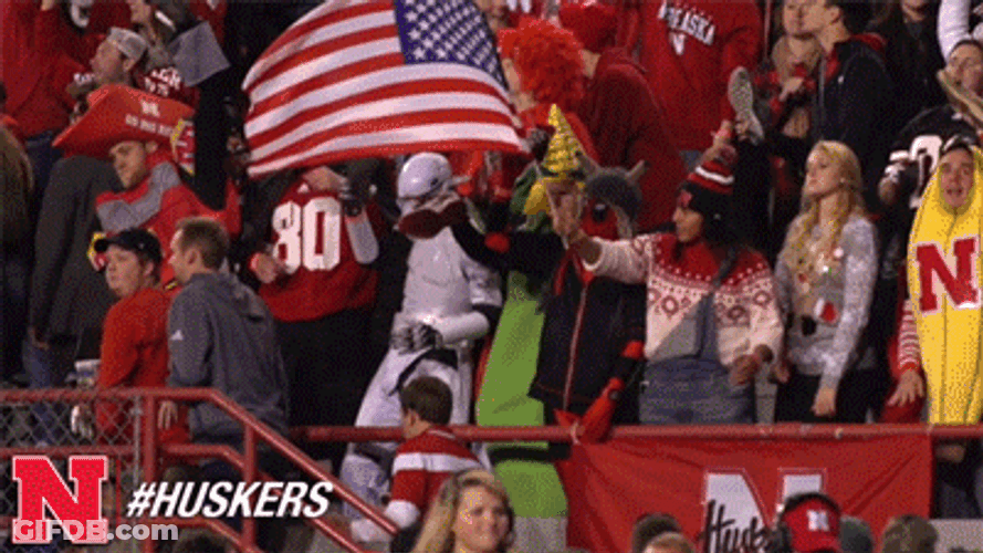 Huskers Star Wars Costume Cheering GIF