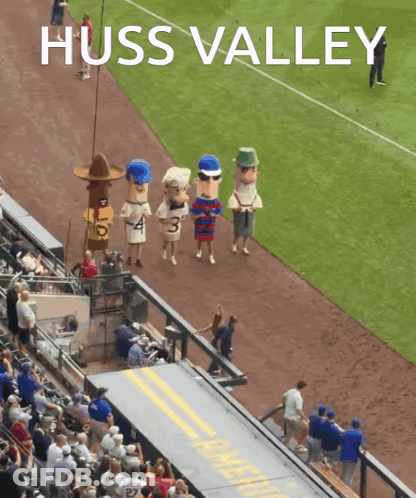 Huss Valley Pink Sign In Dark Hallway GIF
