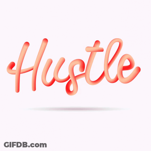 Hustle Written In Purple GIF