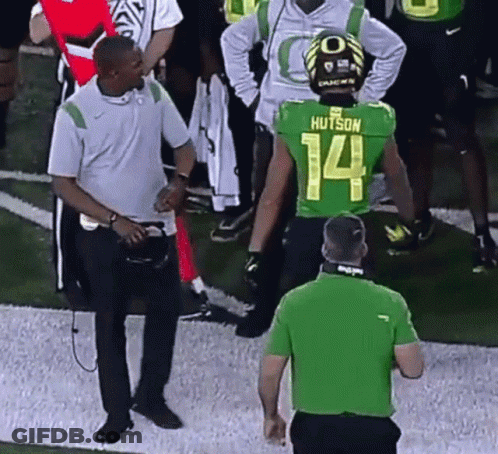 Hutson Football Player Talking To Referee GIF