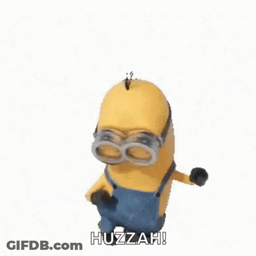 Huzzah Cute Minion Dancing GIF