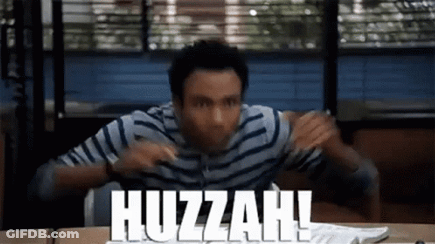 Huzzah Donald Glover Excited GIF