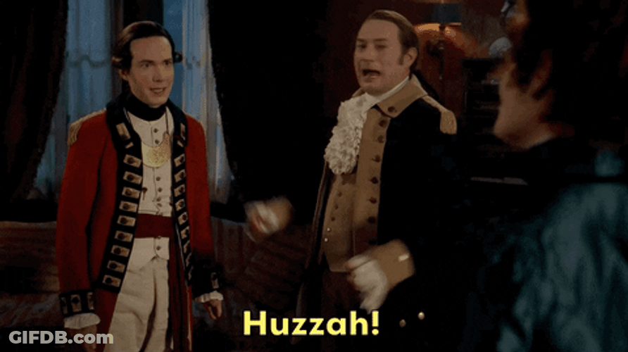 Huzzah Happy Scott Jones GIF
