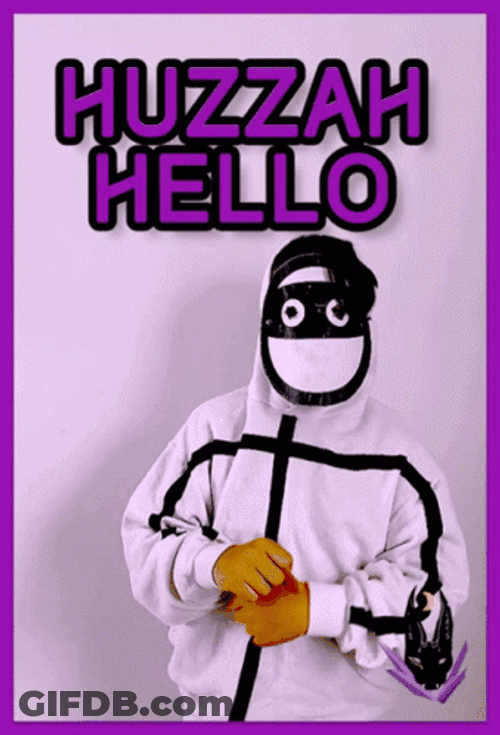 Huzzah Hello Stickman Suit GIF