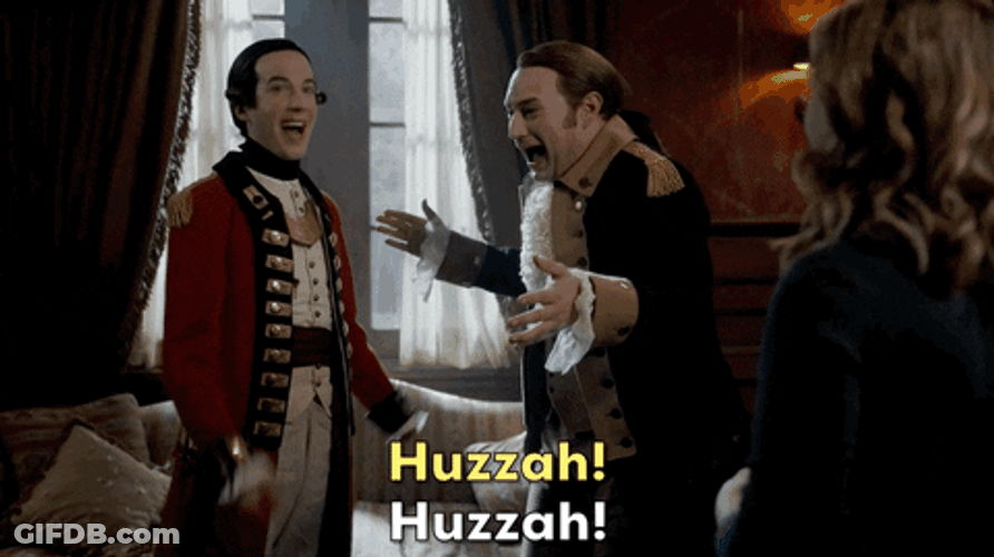 Huzzah Isaac And Nigel Celebrating GIF