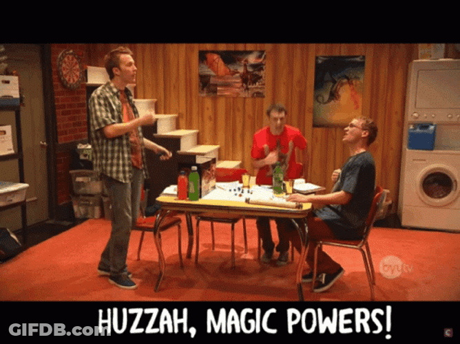 Huzzah Magic Powers Card Game Meme GIF