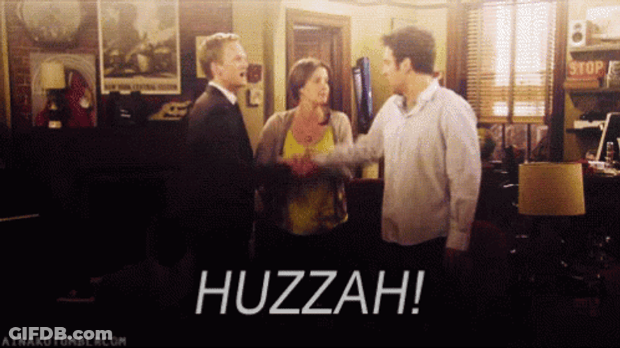 Huzzah Neil Patrick Harris Hand Shake GIF