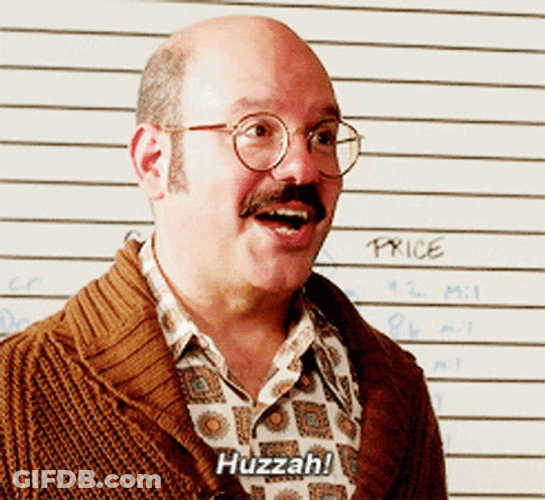 Huzzah Tobias  David Cross Fist Pump GIF