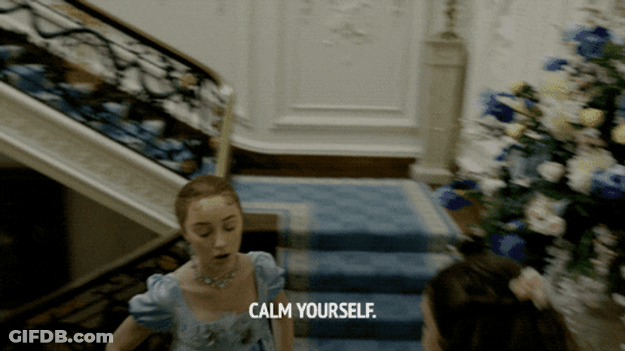 Hyacinth Calming Down Daphne Bridgerton GIF