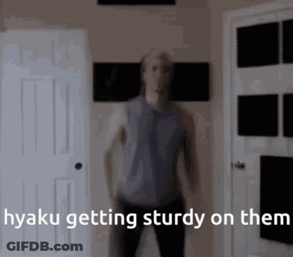 Hyaku Getting Sturdy Frantic Movements GIF