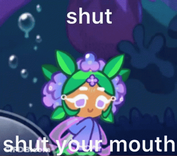 Hydrangea Cookie Shut Your Mouth GIF