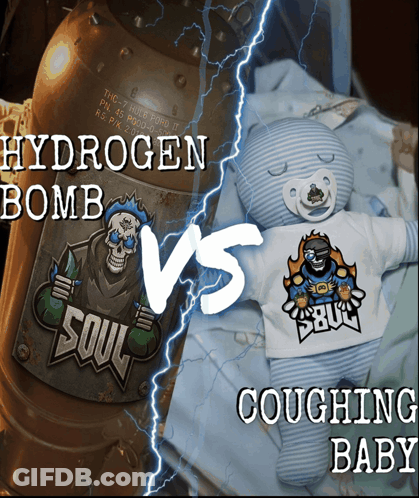 Hydrogen Bomb And Baby With Pacifier GIF