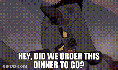 Hyena Saying Hey Did We Order This Dinner To Go GIF