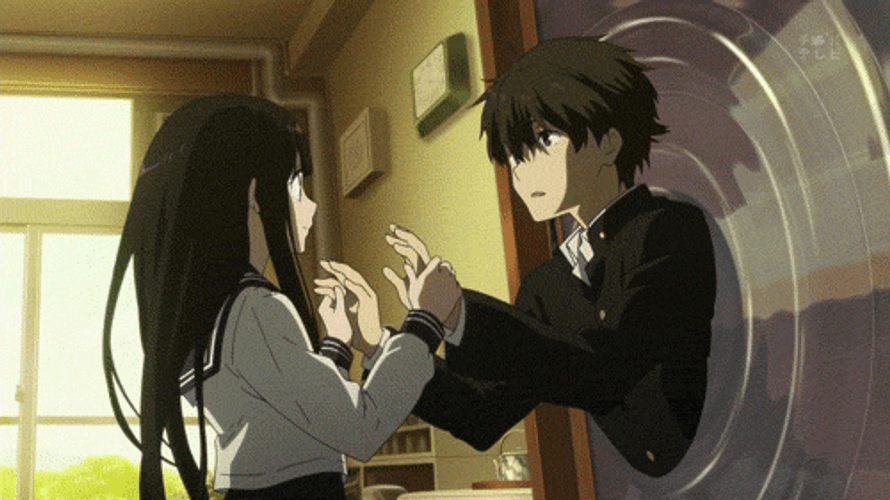 Hyouka Anime Couple Houtarou Eru GIF