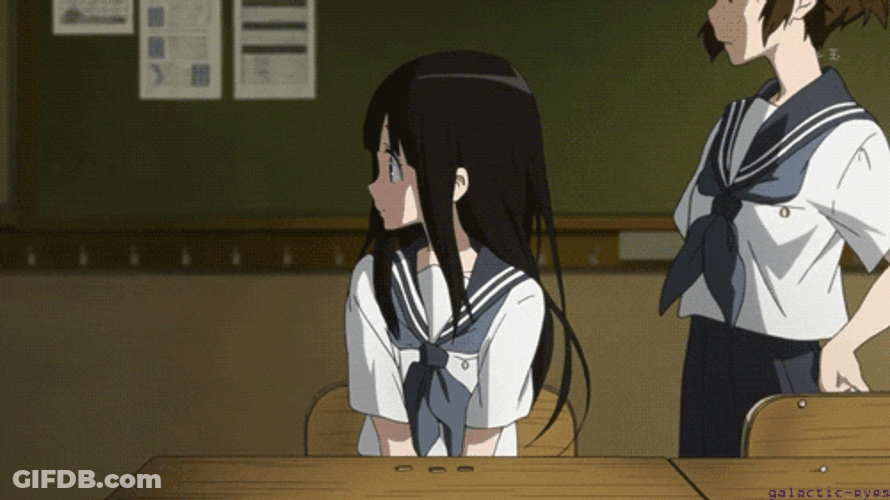 Hyouka Anime Eru Chitanda Surprised GIF