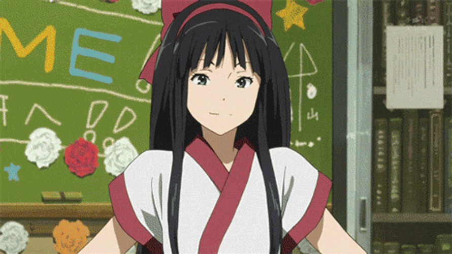 Hyouka Ayako Kouchi Smirk GIF