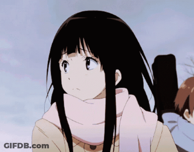 Hyouka Eru Chitanda Worried GIF