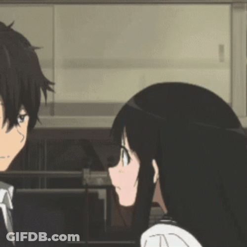 Hyouka Girl Flirting Pfp GIF