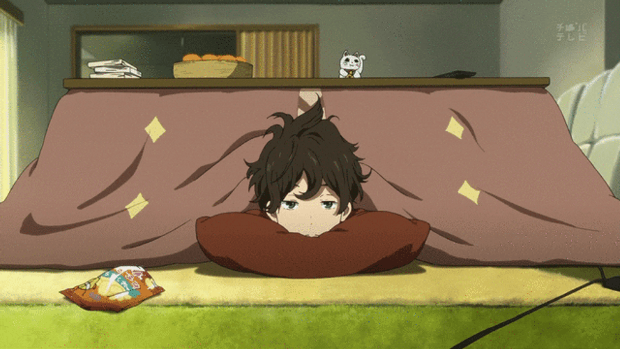 Hyouka Lazy Oreki Eating Noodles GIF